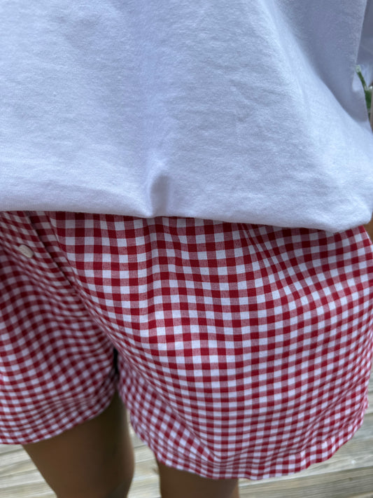 Gingham Red Boxer Shorts