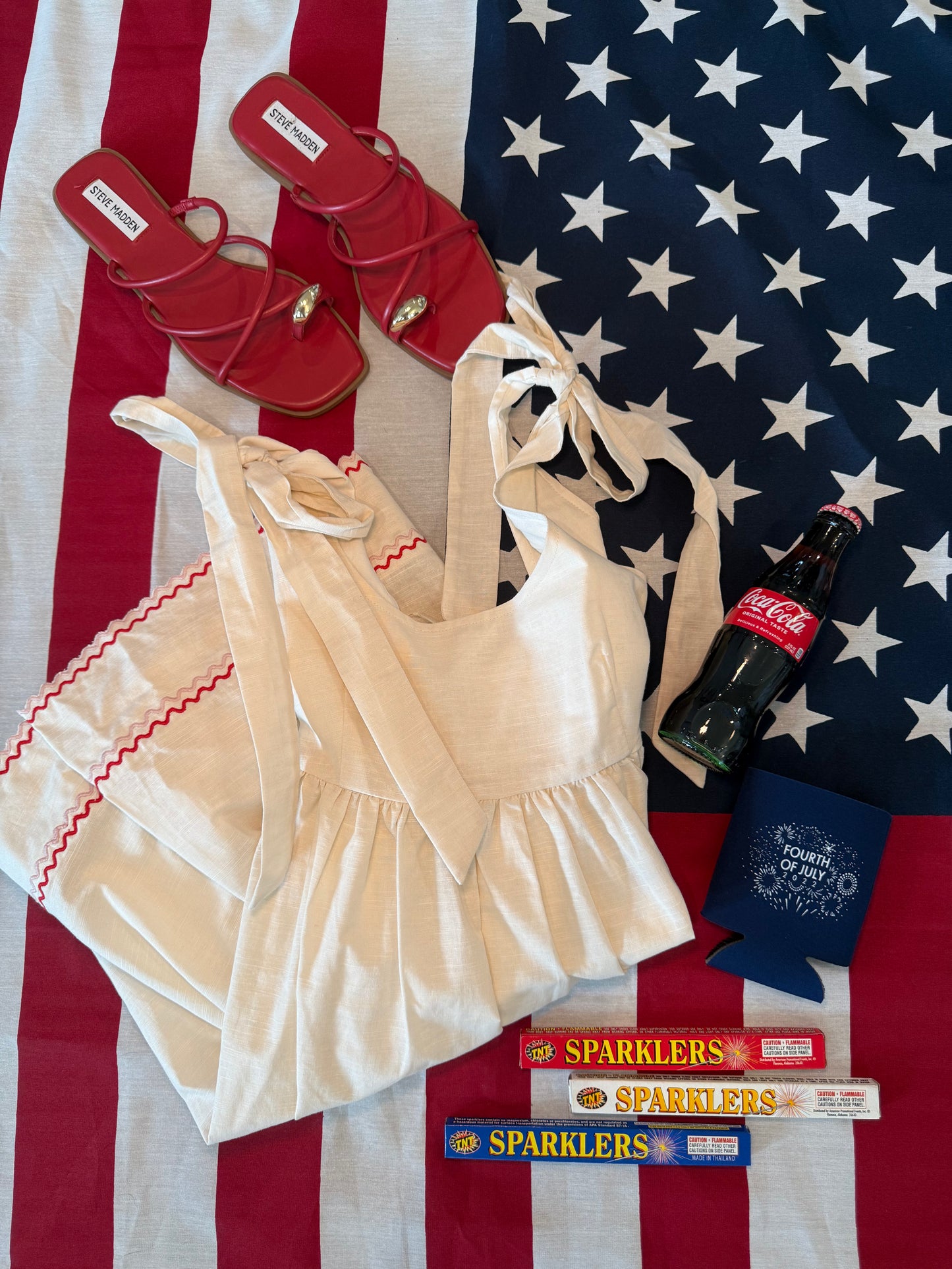 Embroidered Zig Zag Dress