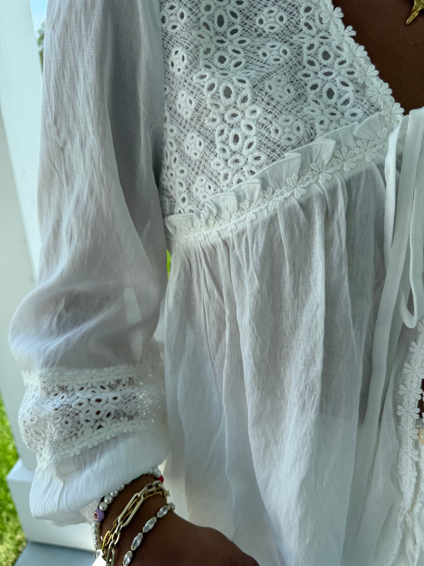 Eyelet Embroidered Blouse