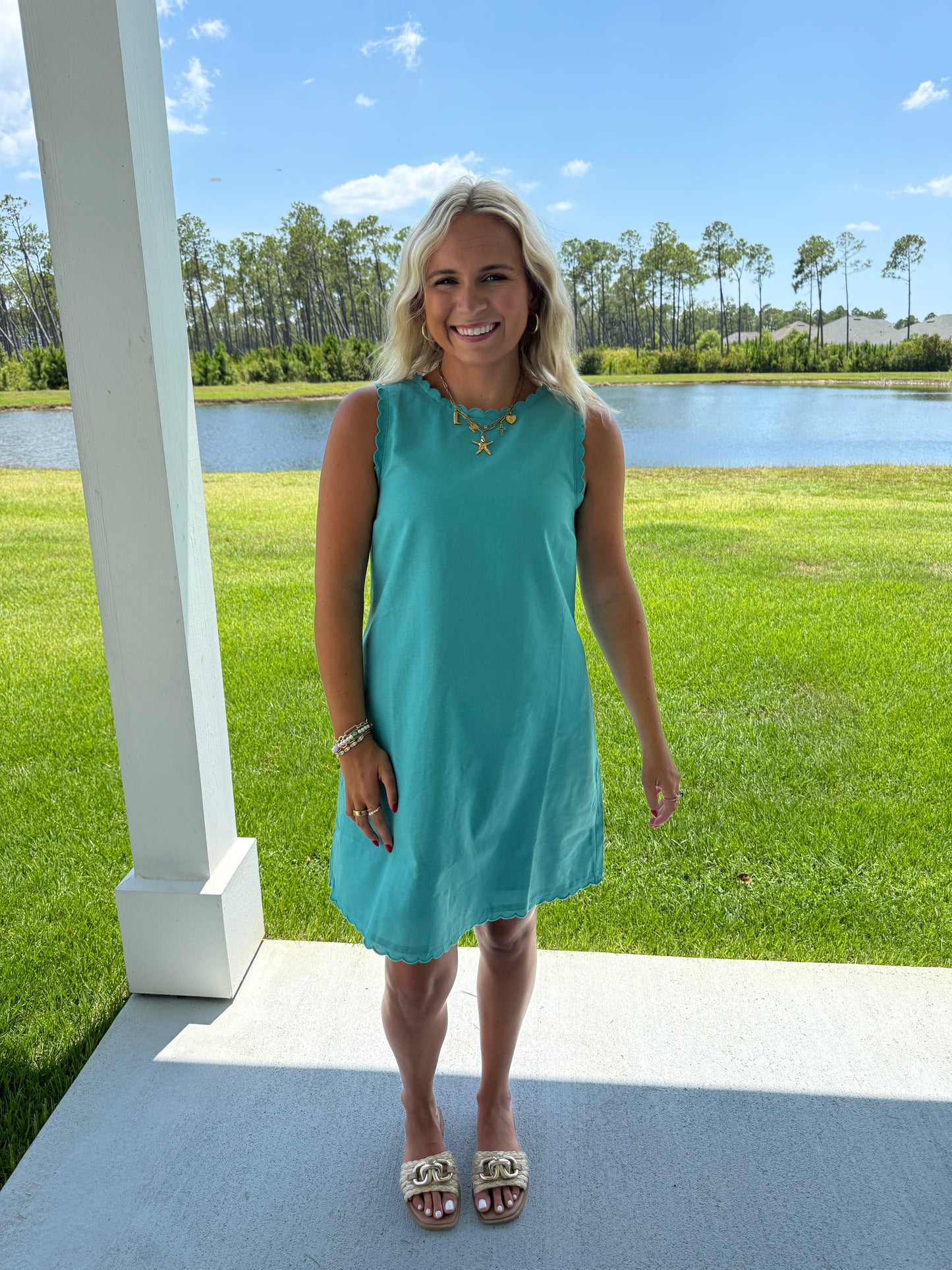 Scallop Edge Dress