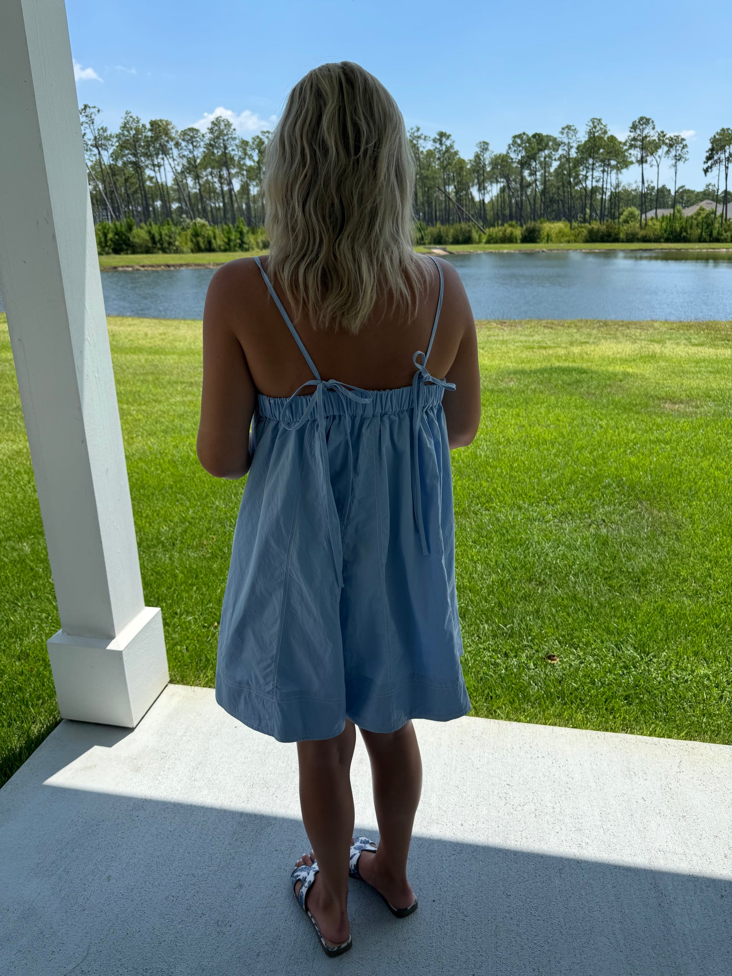 Contrast Stitch Mini Dress