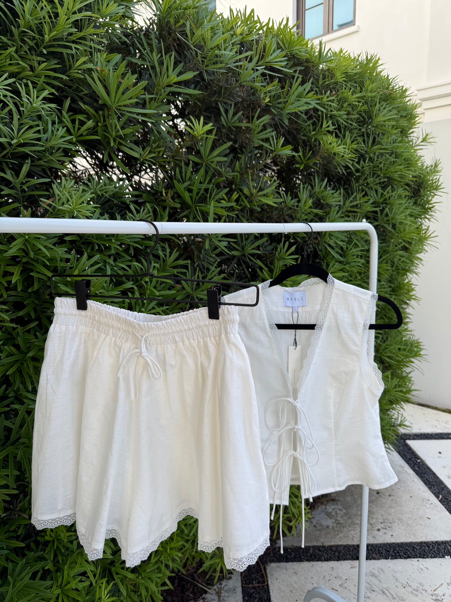 White Eyelet Outfit Set