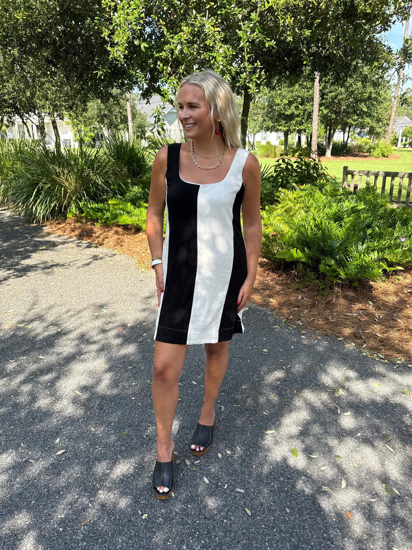 Linen Stripe Dress