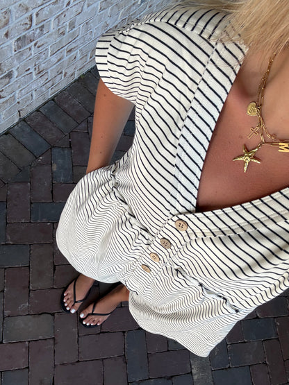 Neutral Stripe Romper